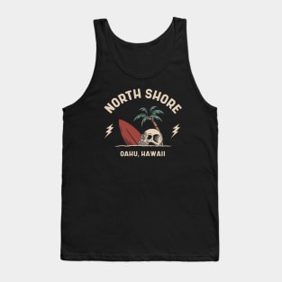 Vintage Surfing North Shore Oahu Hawaii // Retro Surf Skull Tank Top